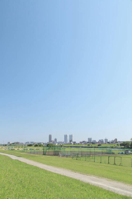 无人,竖图,室外,白天,正面,度假,草地,草坪,河流,美景,水,植物,城市风光,城市,道路,路,东京,日本,亚洲,阴影,光线,影子,河水,景观,水流,小路,交通,娱乐,草,树,树木,蓝色,绿色,蓝天,天空,阳光,自然,天,享受,休闲,景色,放松,生长,晴朗,成长,东亚,本州,万里无云,关东地方,本州岛,日本国,东京都,大田区,晴空,晴空万里,彩图