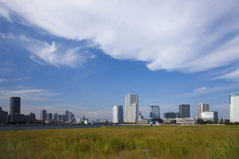 无人,高楼大厦,横图,全景,室外,白天,正面,度假,办公楼,草地,草坪,美景,天际线,植物,城市风光,城市,大厦,建筑,摩天大楼,写字楼,东京,日本,亚洲,阴影,光线,影子,景观,云,云朵,江东区,云彩,娱乐,草,蓝色,绿色,白云,蓝天,天空,阳光,楼宇,天,享受,休闲,商务楼,景色,放松,晴朗,东亚,本州,关东地方,本州岛,日本国,东京都,晴空,彩图,大楼,高层建筑,高楼,摩天楼,丰洲