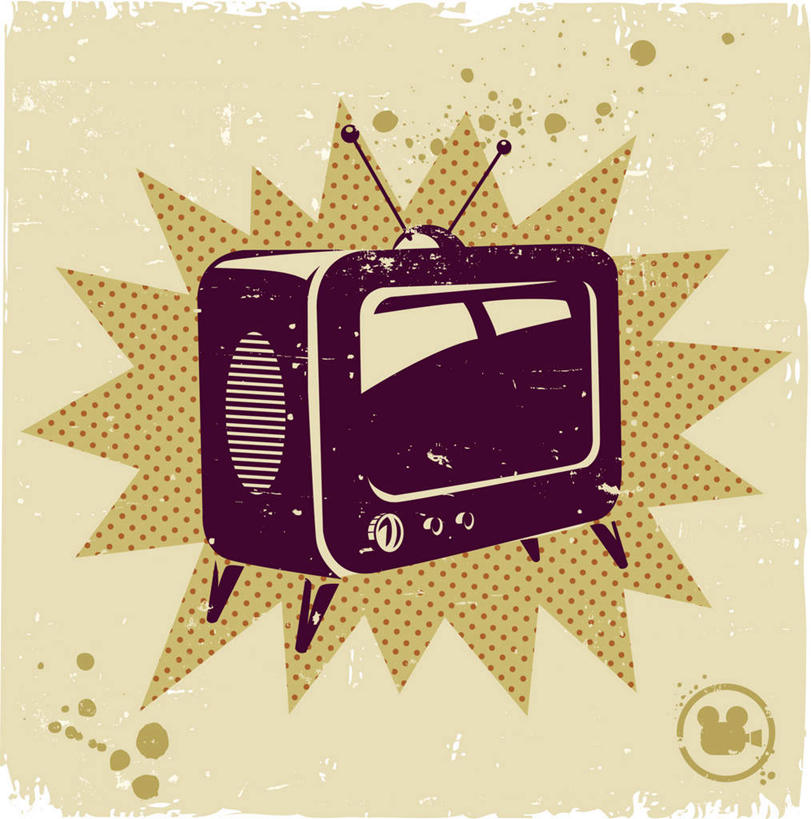 无人,竖图,插画,室内,白天,侧面,数码,科技,电视,阴影,黄色背景,反射,网络,影子,褐色,高光,几何,计算机图形,合成,图画,画,一台,电脑合成图,数码合成图,彩电,漫画,写实,具体,具象,显像管屏,显像管屏幕,黑白电视机,电视机,彩图