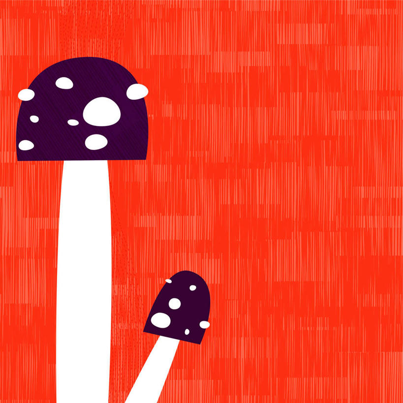 无人,方图,插画,室内,白天,正面,数码,科技,阴影,红色背景,网络,斑点,菌菇,蘑菇,白点,高光,几何,计算机图形,合成,菌类,图画,画,两个,紫色,食用菌,电脑合成图,数码合成图,有毒,漫画,写实,具体,具象,彩图