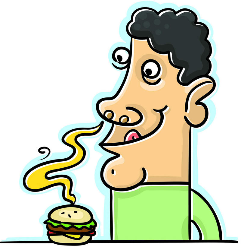 一个人,无人,站,横图,插画,室内,白天,白色背景,正面,烹饪,西餐,数码,科技,餐桌,桌子,仅一个男性,仅一个人,阴影,网络,汉堡,料理,食品,高光,几何,计算机图形,合成,图画,注视,闻,菜肴,美食,画,食物,仅一个年轻男性,一个,黑色,快餐,观察,看,站着,西式,香味,佳肴,单个,餐台,观看,电脑合成图,数码合成图,察看,嗅,关注,漫画,西式快餐,垃圾食品,写实,具体,具象,男人,男性,年轻男性,卷发,站立,半身,彩图