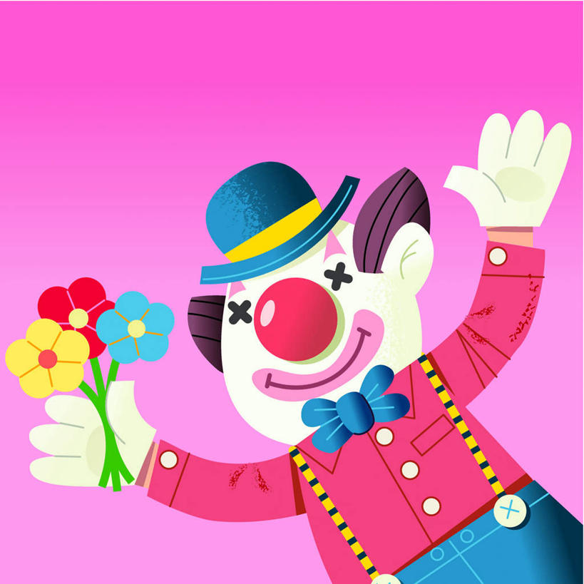 西方人,鼻子,无人,小丑,站,举,伸展双臂,方图,插画,室内,白天,背景,正面,数码,科技,帽子,欧洲,欧洲人,三朵,阴影,欢迎,网络,高光,几何,计算机图形,合成,图画,礼帽,画,花,花朵,粉色,红色,托,站着,自信,电脑合成图,数码合成图,漫画,写实,具体,具象,小丑服,龇牙咧嘴,白种人,敞开双臂,举起,举手,举着,伸开双臂,向上举,向上伸,向上托,展开双肩,站立,张开手臂,张开双臂,半身,彩图,欢乐