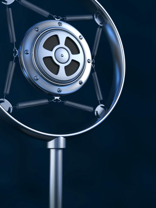 无人,竖图,室内,特写,白天,正面,蓝色背景,古老,话筒,摄影,影棚,麦克风,扩音器,传声器,微音器,彩图,影棚拍摄,拍摄