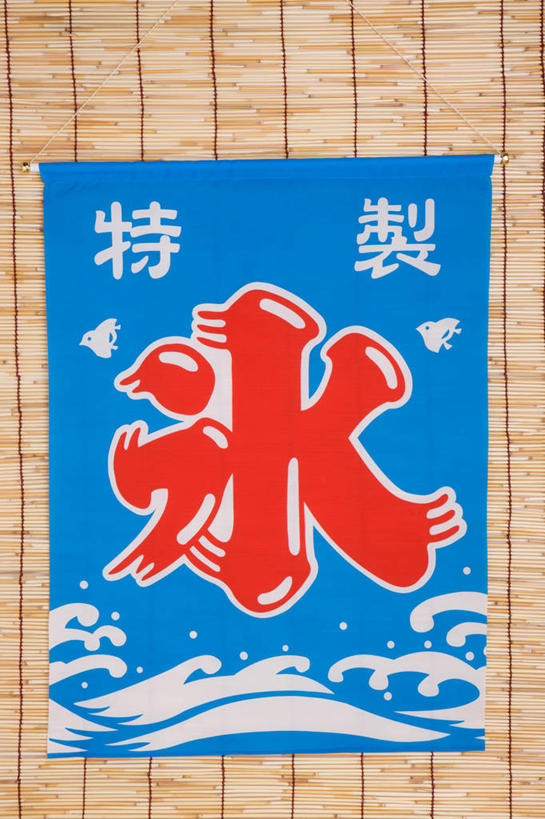 无人,竖图,俯视,室内,特写,白天,静物,阴影,反射,日文,标志,文字,席子,影子,字符,标识,红色,蓝色,草席,日语,装饰画,彩图,高角度拍摄