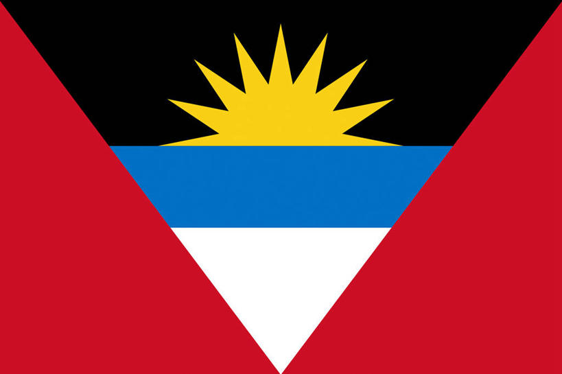 无人,横图,室内,特写,白天,正面,太阳,静物,旗帜,国旗,一面,三角形,图形,几何,黄色,红色,蓝色,白色,黑色,数学,旗,彩图,几何图形,安提瓜和巴布达国旗