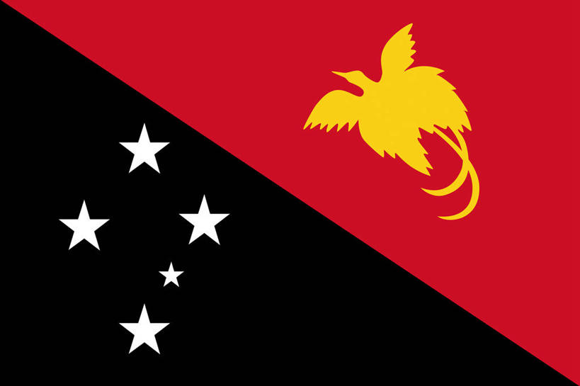 无人,横图,室内,特写,白天,正面,鸟,静物,旗帜,国旗,一面,飞翔,伸展,张开,展翅,飞行,翅膀,鸟类,星星,翱翔,飞,一只,黄色,红色,白色,黑色,星形,五角形,张开翅膀,极乐鸟,五颗,太阳鸟,展开翅膀,风鸟,雾鸟,天堂鸟,旗,五角星,彩图,全身,巴布亚新几内亚国旗