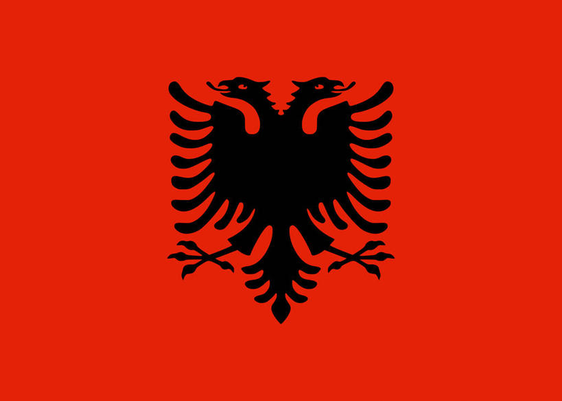 无人,横图,室内,特写,白天,正面,鸟,野生动物,鹰,静物,旗帜,国旗,一面,鸟类,红色,黑色,动物,凶猛,雄鹰,鸢,残暴,凶残,旗,老鹰,彩图,阿尔巴尼亚国旗