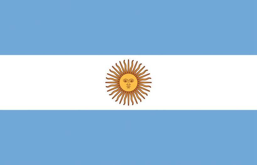 无人,横图,室内,特写,白天,正面,太阳,静物,旗帜,国旗,一面,黄色,蓝色,白色,旗,彩图,阿根廷国旗