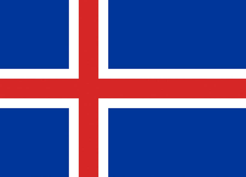 无人,交叉,横图,室内,特写,白天,正面,静物,旗帜,国旗,一面,条纹,红色,蓝色,白色,相交,交集,旗,彩图,冰岛国旗