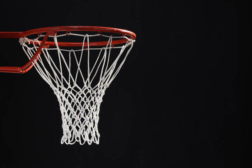 无人,横图,室内,特写,白天,正面,静物,阴影,黑色背景,反射,篮球框,影子,红色,白色,篮球网,摄影,影棚,篮球板,彩图,影棚拍摄,拍摄