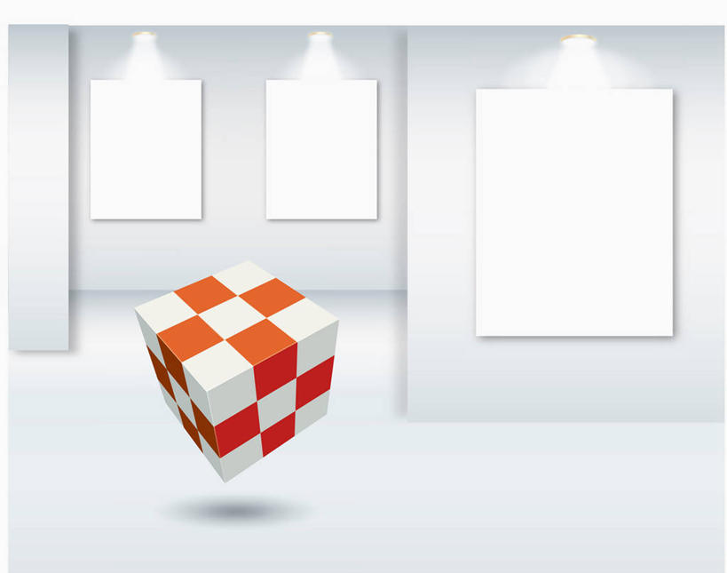 无人,横图,插画,室内,白天,正面,游戏,智慧,神秘,数码,科技,玩具,阴影,网络,信息,墙,高光,几何,计算机图形,玩,合成,图画,娱乐,布告,布告栏,墙壁,墙面,画,白色,休闲,橙色,魔方,益智,活动,电脑合成图,数码合成图,通知,公告,传播,合成图,发泄,消遣,智力,消息,神奇,漫画,写实,具体,具象,宣泄,奥秘,鲁比克方块,魔术方块,扭计骰,公布栏,玩耍,嬉戏,彩图