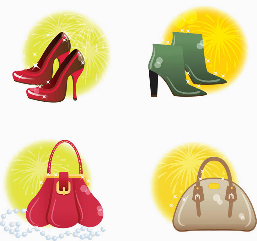 无人,横图,插画,室内,白天,白色背景,正面,高跟鞋,时尚,爆炸,数码,科技,项链,鞋子,阴影,庆祝,网络,包,皮包,高光,几何,计算机图形,合成,图画,两双,画,装饰品,两个,饰品,首饰,单肩包,庆贺,电脑合成图,数码合成图,合成图,时髦,祝贺,拉炮,漫画,写实,具体,具象,时兴,彩图