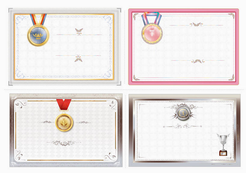 无人,横图,插画,室内,白天,白色背景,正面,成功,胜利,数码,科技,阴影,网络,高光,几何,计算机图形,合成,图画,画,四个,光彩,电脑合成图,数码合成图,合成图,奖牌,奖章,荣誉,漫画,奖品,胸章,写实,具体,具象,荣耀,光荣,彩图