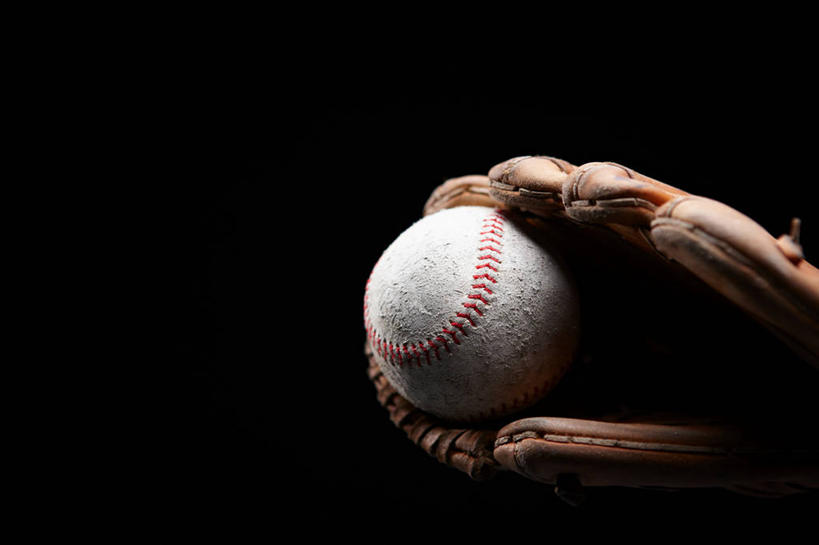 无人,横图,室内,特写,白天,正面,锻炼,运动,棒球,垒球,静物,阴影,黑色背景,反射,棒球手套,影子,球,手套,摄影,影棚,体育,彩图,影棚拍摄,健身,拍摄