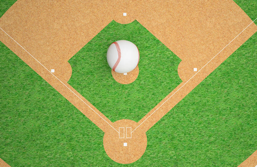 无人,横图,俯视,室内,特写,白天,锻炼,运动,棒球,垒球,草地,草坪,植物,阴影,反射,棒球场,影子,球场,场地,球,草,一个,绿色,单个,体育,彩图,高角度拍摄,健身