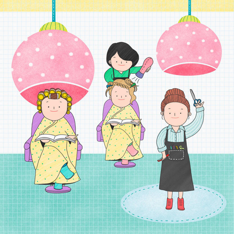 东方人,无人,四个人,理发师,站,坐,横图,插画,室内,白天,正面,工作服,制服,机器,数码,科技,书籍,椅子,亚洲,握,修剪,阴影,网络,电器,工具,剪刀,高光,几何,计算机图形,拿,合成,图画,围兜,拿着,注视,黄种人,顾客,画,书本,吹风机,观察,看,站着,握着,观看,理发店,卷发棒,卷发器,电吹风,裁剪,发廊,电脑合成图,数码合成图,察看,剪子,剪裁,切割,家电,合成图,关注,漫画,烫发器,蒸汽机,理发围布,写实,具体,具象,理发工具,美发工具,工作制服,主顾,喷雾机,剪发围布,理发围兜,围布,加速器,年轻女性,女人,女性,亚洲人,书,图书,发型师,理发员,美发师,站立,坐着,彩图,全身,工作套服,理发,剪发椅,理发椅,美发椅,液压椅,油压椅,焗油机