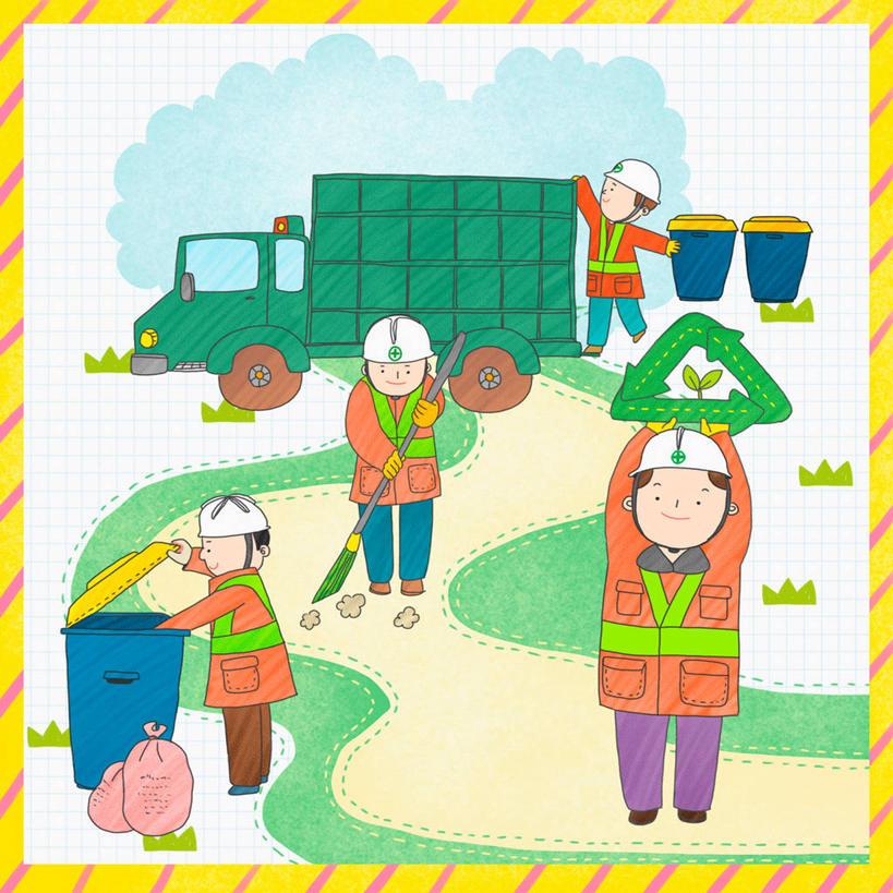 东方人,无人,四个人,伙伴,朋友,清洁工,站,举,搬运,方图,插画,室内,白天,正面,工作服,制服,友谊,合作,团队,数码,科技,道路,路,公路,帽子,亚洲,握,阴影,服装,环保,网络,头盔,分界线,垃圾桶,停车线,交通,高光,几何,计算机图形,拿,合成,图画,拿着,注视,黄种人,方向,箭头,车,画,衣服,安全帽,容器,交通工具,观察,看,托,站着,机械,工程车,战略,握着,服饰,能源,观看,储藏,车行道,车行道分界线,垃圾箱,垃圾车,回收,电脑合成图,数码合成图,资源,察看,指向,衣着,合成图,储存,穿着,关注,载具,标线,清洁员,保洁员,漫画,利用,低碳,循环,车行线,写实,具体,具象,簇,联合,合谋,交通运输,清洁人员,工作制服,持续,衣饰,工作车,配合,协作,男人,男性,年轻男性,亚洲人,清洁工人,马路,举起,举手,举着,向上举,向上伸,向上托,站立,彩图,全身,工作套服,贮存