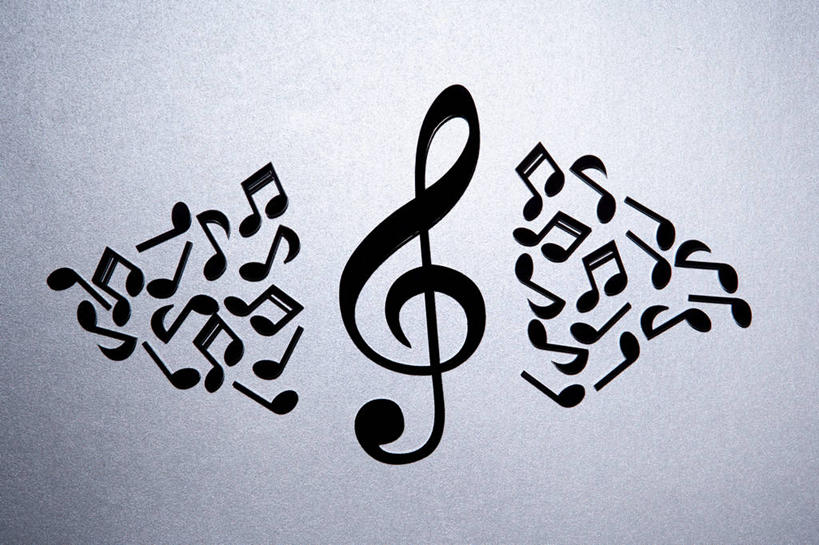 无人,横图,室内,特写,白天,白色背景,正面,静物,许多,很多,音乐,黑色,摄影,影棚,节拍,乐符,音符,符头,符干,符尾,乐章,彩图,影棚拍摄,拍摄