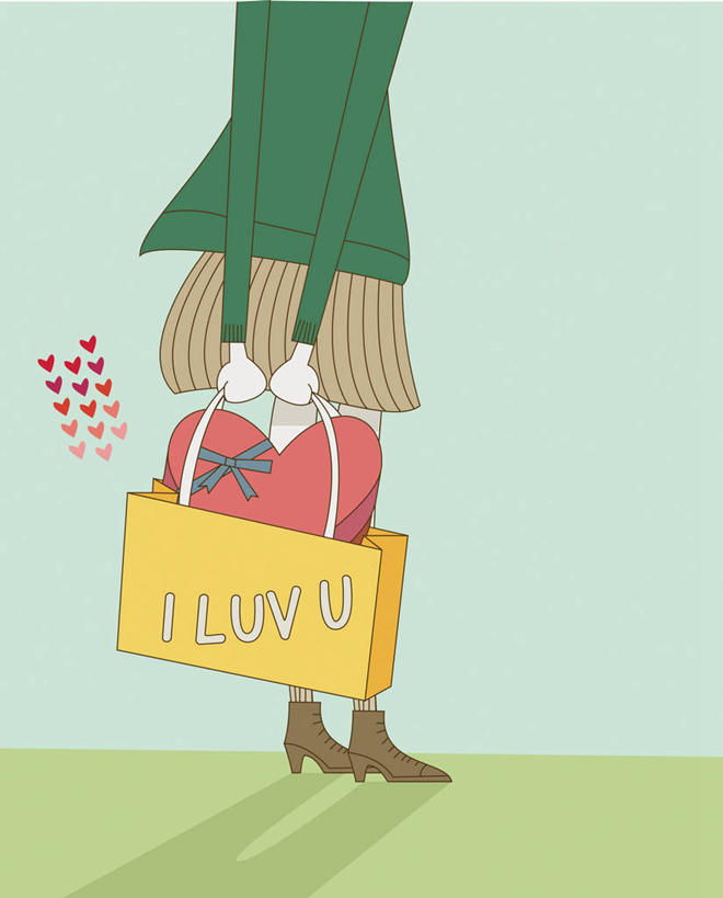 一个人,无人,站,竖图,插画,室内,白天,正面,鞋,裙子,爱情,购物,消费,数码,科技,袋子,礼盒,礼物,鞋子,仅一个年轻女性,仅一个女性,仅一个人,握,阴影,服装,爱心,网络,英文,包装袋,标志,手提袋,丝绸,丝带,文字,纸盒,字符,字母,缎带,购物袋,皮革,高光,几何,计算机图形,浪漫,拿,合成,图画,拿着,休闲装,标识,绸带,盒子,画,衣服,包装盒,蝴蝶结,礼品盒,站着,休闲,温暖,温馨,心形,休闲服,恩爱,握着,金融,短裙,服饰,礼品,半身裙,捆绑,英文字母,电脑合成图,数码合成图,和睦,合成图,购买,漫画,贸易,背手,写实,具体,具象,绑缚,年轻女性,女人,女性,心型,站立,半身,彩图,皮鞋,融洽