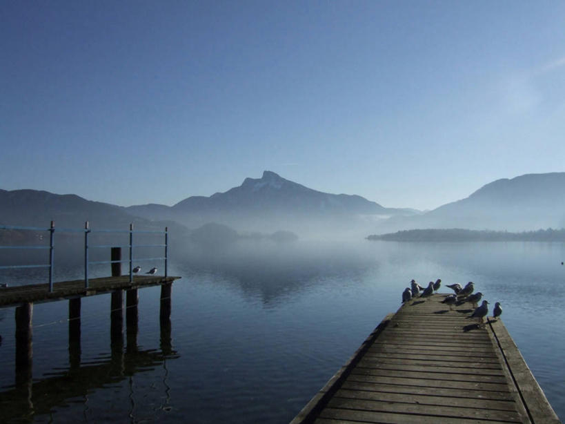 无人,码头,横图,室外,白天,正面,旅游,度假,湖,湖泊,美景,山,山脉,水,雾,港口,奥地利,欧洲,阴影,朦胧,模糊,光线,木板,影子,湖面,景观,山峰,水流,水面,桥,木桥,山峦,娱乐,栈桥,蓝色,倒影,蓝天,天空,阳光,自然,湖水,群山,天,享受,休闲,景色,放松,晴朗,人行桥,木板桥,迷雾,倒映,自然风光,中欧,万里无云,奥地利共和国,反照,上奥地利,上奥地利州,大雾,晴空,晴空万里,彩图,摆渡口,埠头,渡口,渡头,港湾,海港,货运码头,口岸,商港,格蒙登县,萨尔茨卡默古特地区圣沃尔夫冈