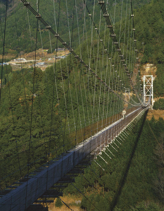 无人,竖图,室外,白天,正面,旅游,度假,石头,美景,山,山脉,树林,峡谷,植物,奈良县,日本,亚洲,阴影,光线,石子,影子,景观,山峰,桥,山谷,山峦,娱乐,树,树木,绿色,阳光,自然,群山,享受,休闲,景色,放松,吊桥,生长,成长,人行桥,悬索桥,岩层,自然风光,吊杆,东亚,本州,本州岛,日本国,近畿地方,奈良,近畿,锚锭,悬索,石块,岩石,彩图,吉野郡,十津川村