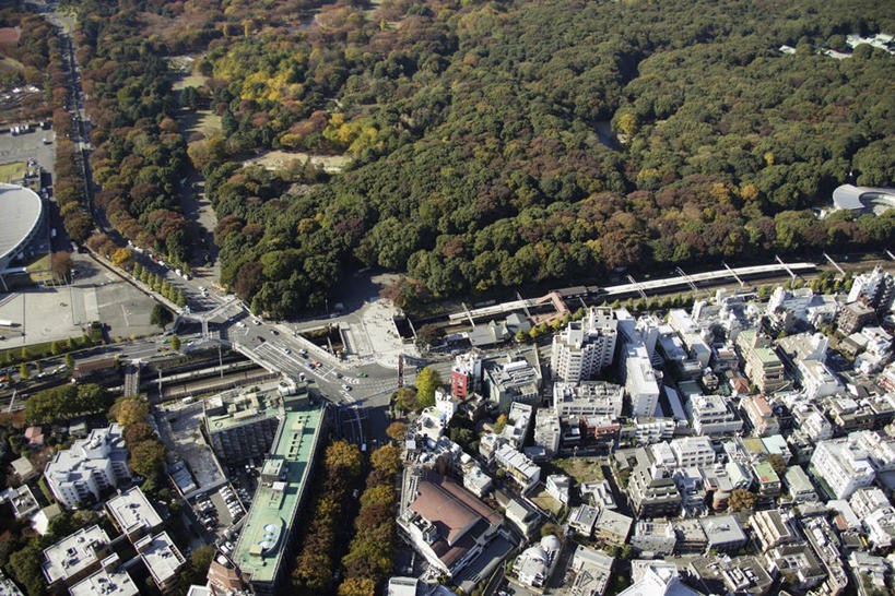 无人,公园,家,横图,俯视,航拍,室外,白天,旅游,度假,美景,森林,树林,植物,城市风光,城市,建筑,车站,东京,日本,亚洲,阴影,光线,影子,房屋,屋子,景观,公寓,建筑群,站台,娱乐,建设,洋房,楼房,月台,住宅,树,树木,绿色,阳光,自然,享受,休闲,景色,放松,生长,成长,鸟瞰,东亚,本州,关东地方,本州岛,日本国,东京都,涩谷,涉谷,涩谷区,代代木公园,原宿,彩图,高角度拍摄,房子,原宿站