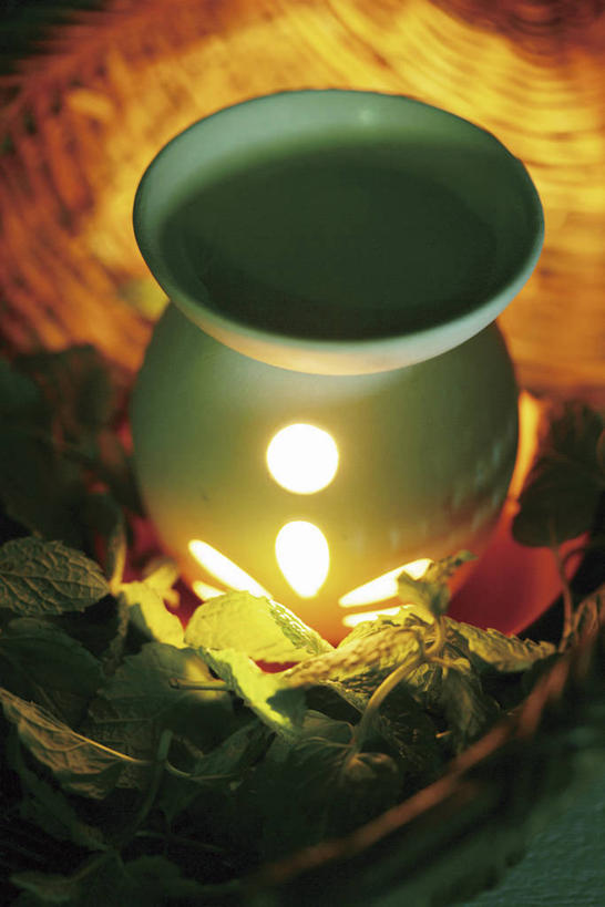 无人,竖图,俯视,室内,特写,白天,蜡烛,叶子,阴影,朦胧,模糊,反射,影子,陶瓷,绿叶,陶瓷制品,容器,香薰,碗,嫩叶,放松,芳香疗法,储藏,储存,舒心,舒缓,养颜,减压,烛炬,香薰疗法,叶,叶片,彩图,高角度拍摄,香薰蜡烛,贮存