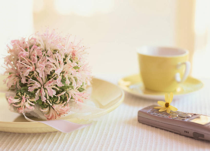 无人,打电话,横图,俯视,室内,特写,白天,餐桌,桌子,杯子,餐具,电话,花瓶,手机,阴影,朦胧,模糊,盛开,反射,瓷器,碟子,盘,影子,陶瓷,咖啡杯,陶瓷制品,花蕾,通讯设备,佛手,花,花瓣,花朵,鲜花,盘子,瓶子,碟,花苞,花蕊,佛手柑,餐台,吉祥,瓷杯,美观,交流,幸运,沟通,通话,彩图,高角度拍摄,九爪木,五指橘