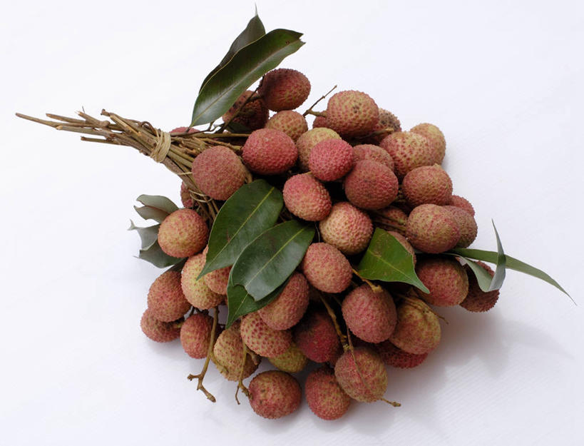 无人,横图,俯视,室内,特写,白天,白色背景,餐桌,桌子,荔枝,水果,叶子,一串,一堆,许多,阴影,堆叠,堆积,新鲜,反射,影子,生食,食品,果实,绿叶,食物,嫩叶,摄影,有机食品,绿色食品,影棚,餐台,堆,叶,叶片,离枝,彩图,高角度拍摄,影棚拍摄,拍摄