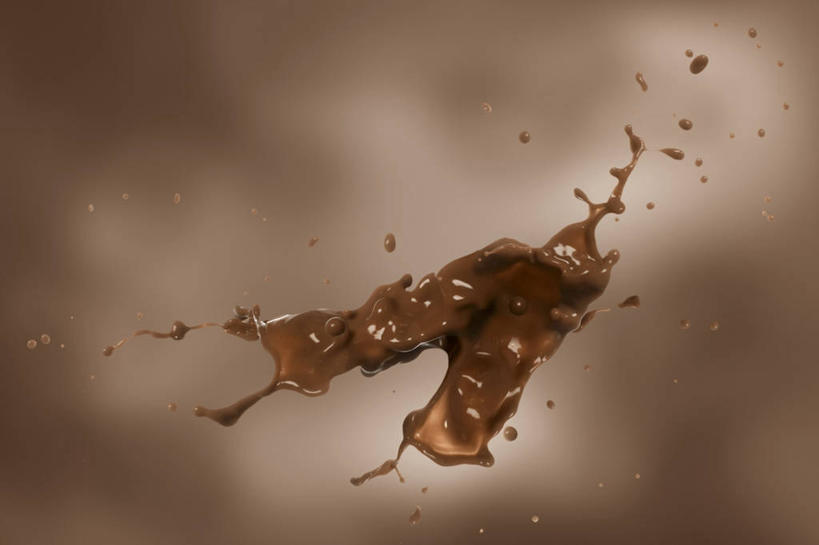 无人,横图,室内,特写,白天,正面,飞溅,棕色背景,溅,液体,水滴,棕色,水珠,热巧克力,摄影,影棚,喷洒,热可可,美禄,热朱古力,彩图,影棚拍摄,拍摄