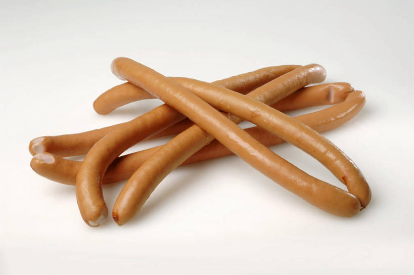 无人,横图,俯视,室内,特写,白天,白色背景,餐桌,桌子,一堆,许多,阴影,堆叠,堆积,反射,影子,肉,香肠,腊肠,肉类,摄影,影棚,餐台,堆,肉食,彩图,高角度拍摄,影棚拍摄,拍摄