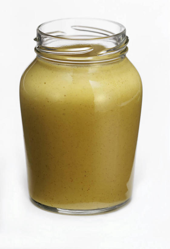 芥末,无人,竖图,俯视,室内,特写,白天,白色背景,餐桌,桌子,玻璃,阴影,反射,影子,调料,酱料,酱汁,佐料,调味品,调味料,酱,玻璃制品,一个,黄色,玻璃瓶,瓶子,摄影,影棚,单个,餐台,广口瓶,芥末酱,彩图,高角度拍摄,影棚拍摄,拍摄,法式芥末,法式芥末酱,芥辣,芥辣酱