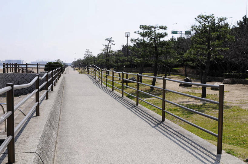 无人,栏杆,横图,室外,白天,正面,消失点,旅游,度假,草地,草坪,美景,植物,日本,亚洲,阴影,光线,木板,影子,景观,围栏,桥,木桥,娱乐,护栏,栈桥,草,树,树木,绿色,天空,阳光,自然,天,享受,休闲,景色,放松,生长,成长,人行桥,木板桥,自然风光,东亚,本州,本州岛,日本国,近畿地方,近畿,兵库,兵库县,彩图,没影点,灭点,西宫市