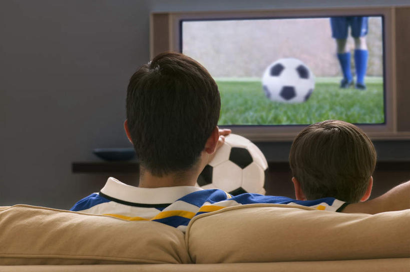 西方人,儿童,中年人,两个人,家庭,父亲,儿子,客厅,坐,横图,室内,白天,锻炼,纯洁,成功,运动,合作,团队,集体,信心,竞争,足球,靠垫,沙发,电视,欧洲,欧洲人,服装,靠枕,足球装备,速度,休闲装,运动器械,队伍,小孩,背面,衣服,垫子,枕头,休闲,温暖,温馨,父子,一家人,休闲服,健身器械,父爱,可爱,力量,平衡,童年,童趣,服饰,协调,和睦,起居室,成就,彩电,健身器材,灵敏,合伙,布艺沙发,童真,烂漫,无邪,柔韧,蹴鞠,耐力,彩色电视机,显像管屏,显像管屏幕,客堂,体育,天真,足球运动,男孩,男人,男性,中年男性,白种人,孩子,电视机,坐着,半身,彩图,健身,融洽,运动器材,男生