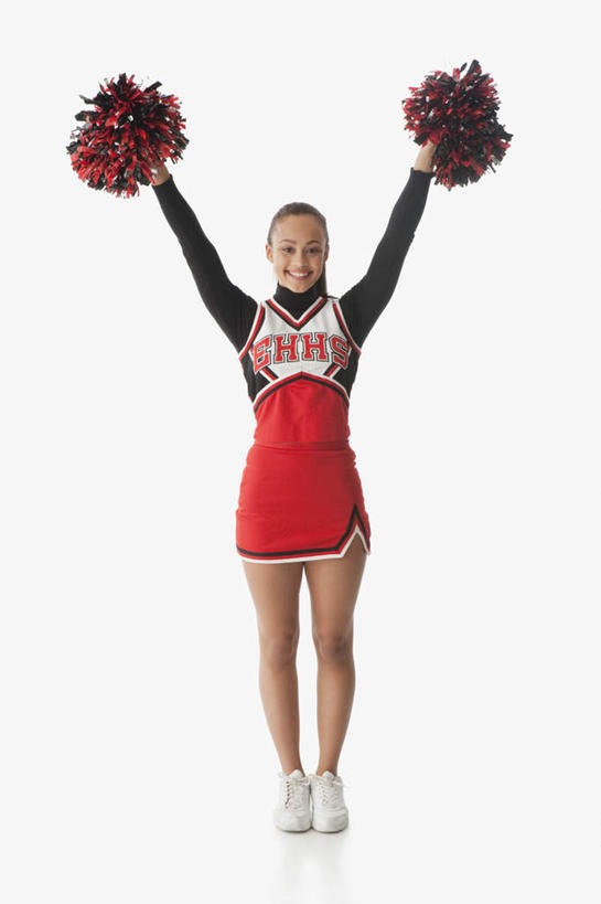 西方人,一个人,站,举,笑,微笑,竖图,室内,白天,白色背景,正面,运动服,欧洲,欧洲人,仅一个年轻女性,仅一个女性,仅一个人,握,服装,拿,拿着,注视,衣服,观察,看,托,站着,握着,摄影,服饰,影棚,观看,察看,衣着,穿着,关注,拉拉花,拉拉球,啦啦花,啦啦球,衣饰,年轻女性,女人,女性,白种人,举起,举手,举着,向上举,向上伸,向上托,站立,彩图,全身,影棚拍摄,拍摄,运动装