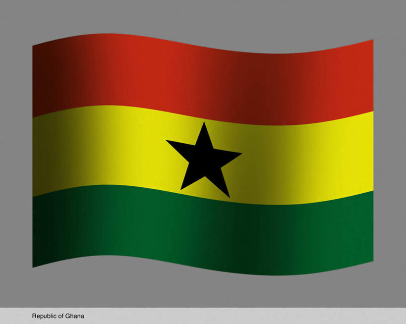 无人,横图,插画,室内,白天,正面,数码,科技,旗帜,国旗,非洲,加纳,一面,阴影,灰色背景,条纹,曲折,弯曲,光线,网络,影子,星星,高光,几何,计算机图形,合成,图画,画,一个,黄色,红色,绿色,黑色,星形,蜿蜒,单个,电脑合成图,数码合成图,漫画,五角形,写实,具体,具象,阿非利加洲,西非,加纳共和国,旗,五角星,彩图