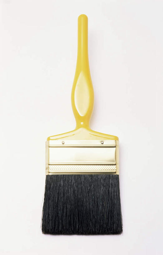 无人,竖图,俯视,室内,特写,白天,白色背景,装修,静物,装潢,一个,黑色,粉刷,刷子,摄影,影棚,单个,油漆,涂料,彩图,高角度拍摄,影棚拍摄,拍摄