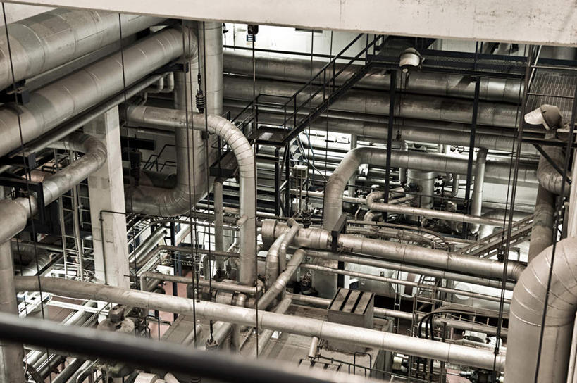 无人,工厂,横图,俯视,室内,白天,纯洁,雾,金属制品,沸腾,朦胧,模糊,金属,蒸汽,银色,水蒸气,雾气,管道,信仰,气体,高贵,蒸发,雅致,彩图,高角度拍摄,工地,制造厂