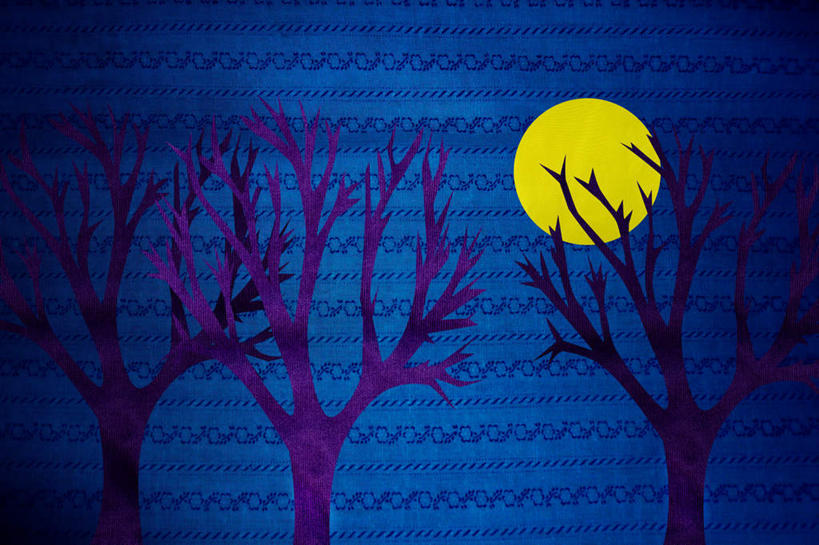 无人,横图,插画,室内,白天,正面,植物,三棵,一排,艺术,整齐,月亮,枝条,月光,古典,图画,文化,画,树,树木,树枝,排列,绿色,自然,工艺品,品味,生长,成长,明亮,美术,高雅,队列,漫画,写实,具体,具象,美学,剪贴画,拼贴画,皎洁,虬枝,枝杈,彩图