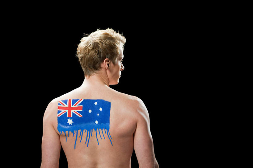 西方人,一个人,横图,室内,白天,旗帜,国旗,欧洲,澳大利亚,欧洲人,仅一个男性,仅一个人,仅一个中年男性,黑色背景,艺术,彩绘,文化,裸露,背面,红色,蓝色,白色,摄影,影棚,赤裸,大洋洲,裸,澳洲,人体彩绘,南方大陆,美观,澳大利亚联邦,纹身彩绘,男人,男性,中年男性,白种人,旗,半身,彩图,影棚拍摄,拍摄,澳大利亚国旗