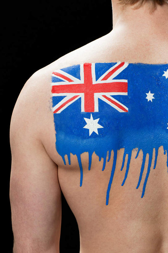 西方人,一个人,站,竖图,室内,特写,白天,旗帜,国旗,欧洲,澳大利亚,欧洲人,仅一个男性,仅一个人,仅一个中年男性,黑色背景,艺术,彩绘,文化,裸露,背面,红色,蓝色,白色,站着,摄影,影棚,赤裸,大洋洲,裸,澳洲,人体彩绘,南方大陆,美观,澳大利亚联邦,纹身彩绘,男人,男性,中年男性,白种人,旗,站立,半身,彩图,影棚拍摄,拍摄,澳大利亚国旗
