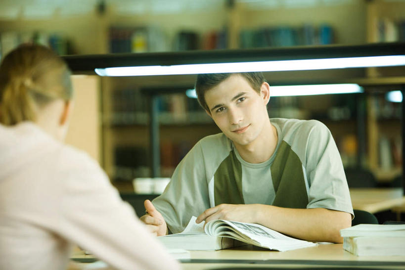 西方人,背部,两个人,伙伴,朋友,图书馆,坐,横图,室内,白天,正面,友谊,柜子,桌子,书籍,椅子,欧洲,欧洲人,材料,档案,文件,办公桌,木椅,灯光,注视,吊灯,灯,资料,灯具,观察,看,观看,翻阅,察看,照明设备,关注,文档,档案柜,浏览室,友情,男人,男性,年轻男性,年轻女性,女人,女性,白种人,书,图书,抬头,仰头,坐着,半身,彩图,书库,图书库,阅览室