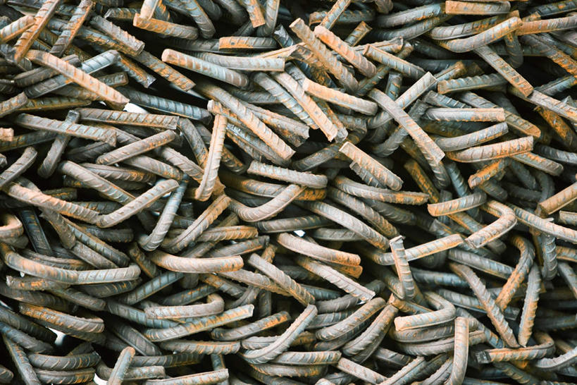 无人,横图,俯视,室外,特写,白天,地标,建筑,静物,一堆,许多,堆叠,堆积,朦胧,模糊,弯曲,密集,钢材,金属,钢筋,堆,建筑材料,彩图,高角度拍摄