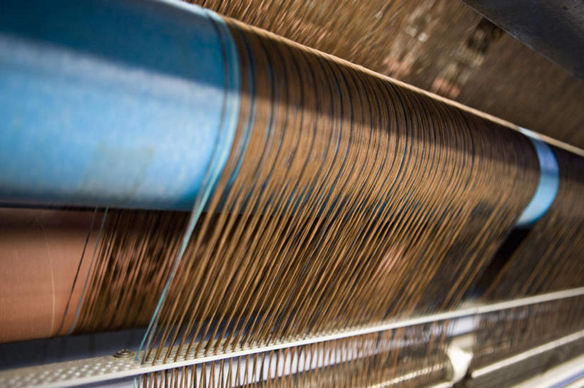 无人,工厂,横图,俯视,室内,特写,白天,机器,静物,许多,织布,线,织布机,纺织厂,彩图,高角度拍摄,工地,制造厂