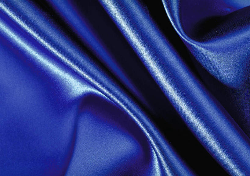 无人,横图,室内,特写,白天,正面,静物,纺织品,波纹,丝绸,床单,缎带,床上用品,蓝色,彩图