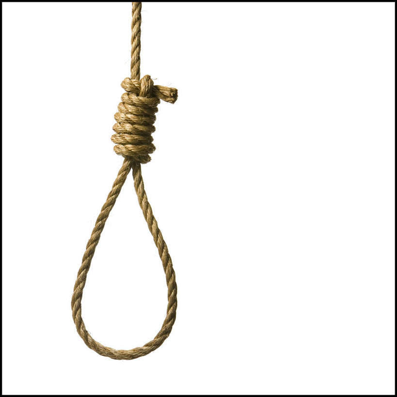 无人,方图,室内,特写,白天,白色背景,正面,静物,一根,吊挂,悬挂,挂,黄色,草绳,绳子,摄影,影棚,绳索,吊颈,稻草绳,死刑,绞刑,刑罚,彩图,影棚拍摄,拍摄,环首死刑,酷刑,勒死,缢死