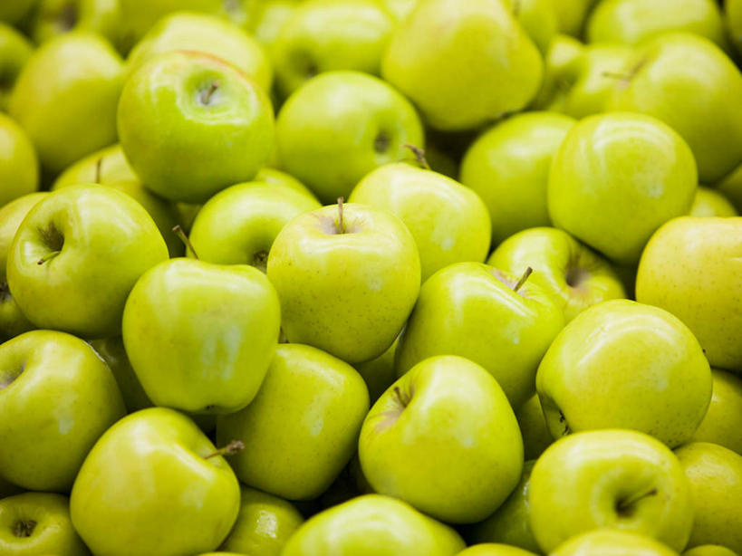 无人,横图,俯视,室内,特写,白天,苹果,水果,一堆,许多,堆叠,堆积,新鲜,生食,食品,果实,很多,食物,绿色,青苹果,有机食品,绿色食品,堆,彩图,高角度拍摄