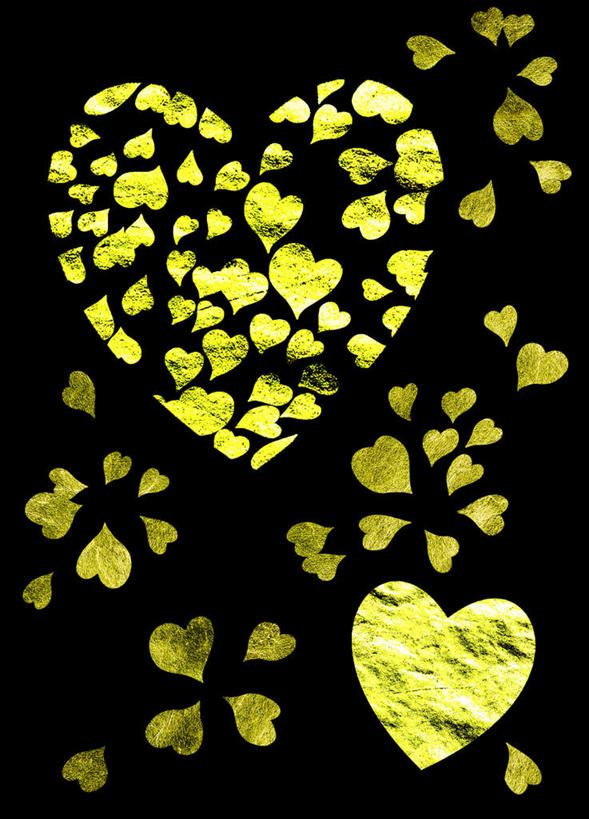 无人,竖图,插画,室内,白天,正面,数码,科技,许多,阴影,黑色背景,爱心,网络,水晶,高光,几何,计算机图形,合成,图画,画,黄色,可爱,电脑合成图,数码合成图,散开,漫画,写实,具体,具象,心型,彩图