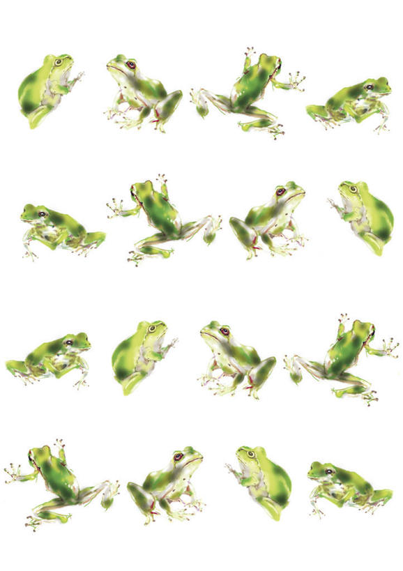 无人,跳,竖图,插画,室内,白天,白色背景,正面,数码,科技,青蛙,野生动物,一排,一群,许多,阴影,整齐,网络,蛙,高光,几何,计算机图形,合成,图画,画,排列,绿色,动物,可爱,活泼,电脑合成图,数码合成图,队列,漫画,写实,具体,具象,蛤蟆,跳跃,彩图