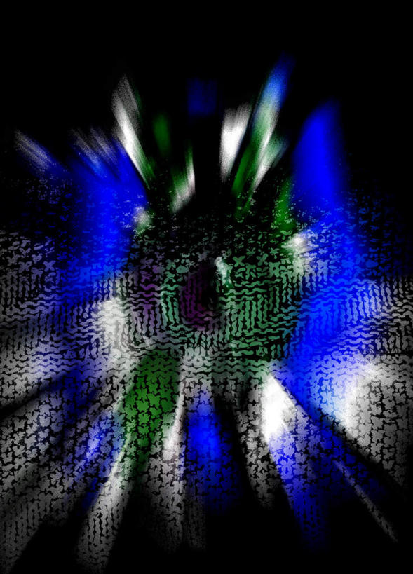 无人,竖图,插画,室内,白天,背景,正面,数码,科技,阴影,网络,纹路,纹理,高光,几何,计算机图形,合成,图画,画,蓝色,绿色,黑色,电脑合成图,数码合成图,恐怖,压抑,漫画,惊悚,写实,具体,具象,彩图